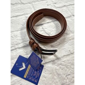Gallery Seven Leather Belt Mens 50 Brown New Single Prong Zinc Alloy Buckle